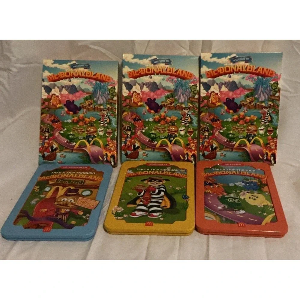 McDonald Land Souvenir Tin - 2025 Adult Happy Meal Lot Of 3, New In Opened‎ Box